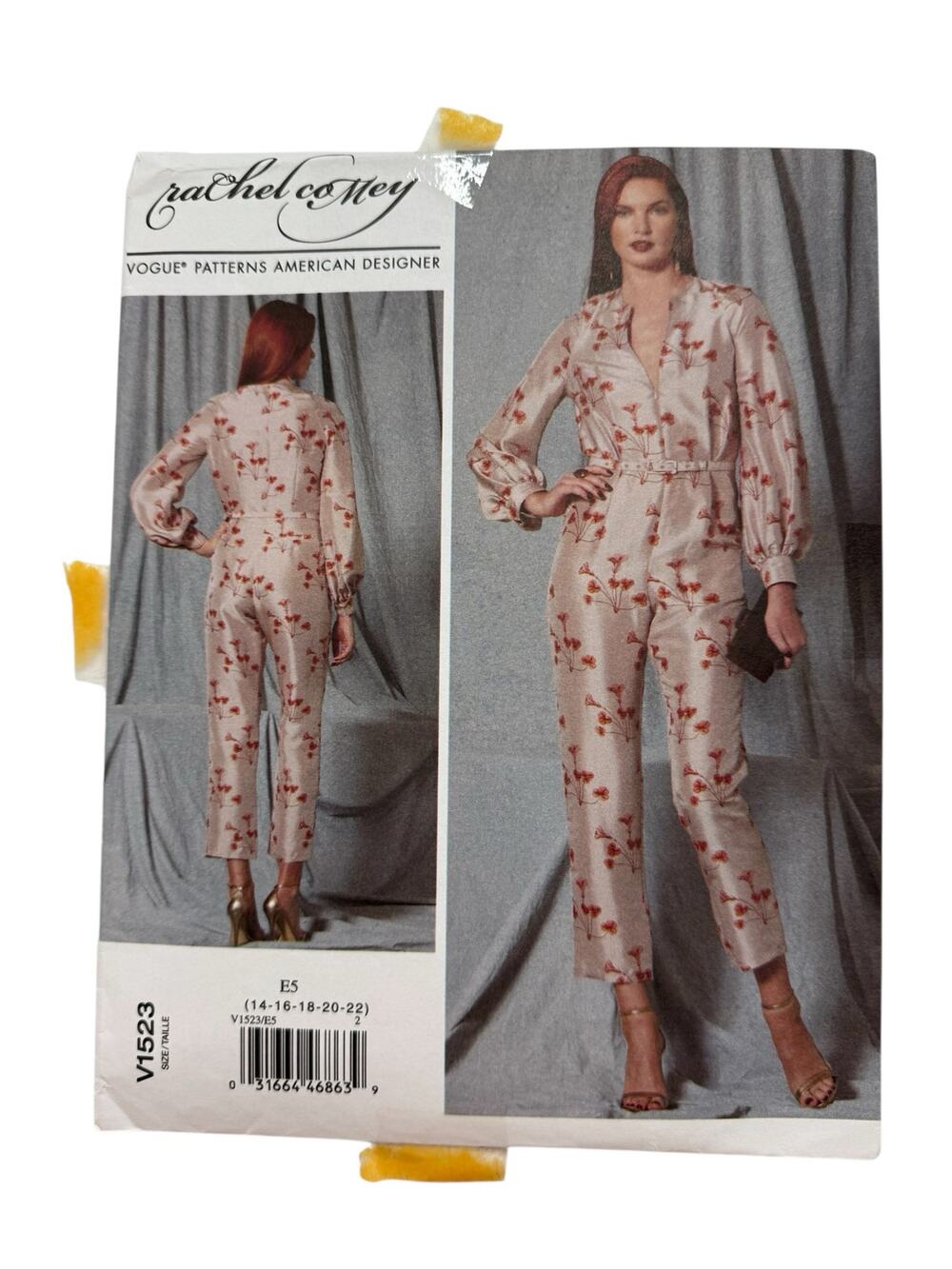 VOGUE Rachel Comey Semi-fitted Jumpsuit Pattern Uncut V1523 E5 14-16-18-20-22